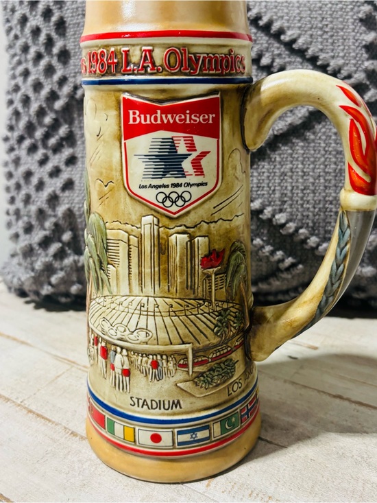 Village Stadium Mfg Other - Rare Vintage Anheuser Busch 1984 LA Olympics Stein
